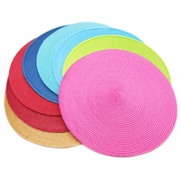 all kinds of 4pcs pp table mat woven machine mat place mat heat resistant bowl coffee cup mat table mat kitchen party supplies