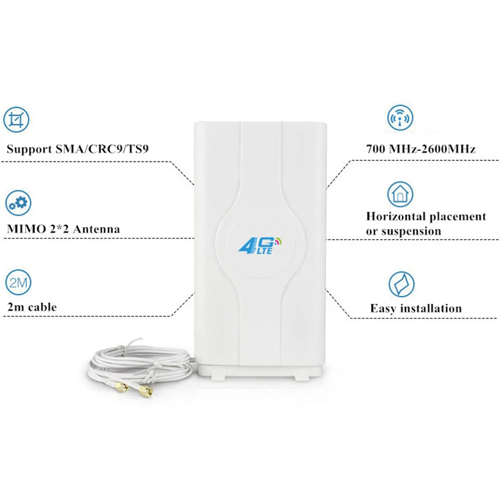 Мобильная антенна LTE 3g 4g усилитель с коннектором папа 700 ~ 2600 МГц 88 дБи 2 * SMA/2 CRC9/2 TS9