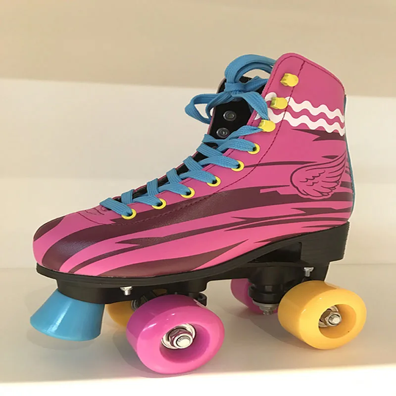 Детские двухрядные коньки для фигурного катания роликовые унисекс детские