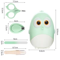 4pcslot nail care set for newborns baby cartoon portable nail kits nail cutter nail clipper baby health care kit
