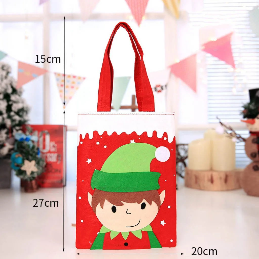 Сумка для рождественских подарков пожилых людей многоразовая сумка из ткани и