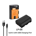 Встроенный USB аккумулятор 2650 мАч для фотоаппаратов Canon 5D Mark II III 7D 60D EOS 6D 70D 80D EOS 5DS R