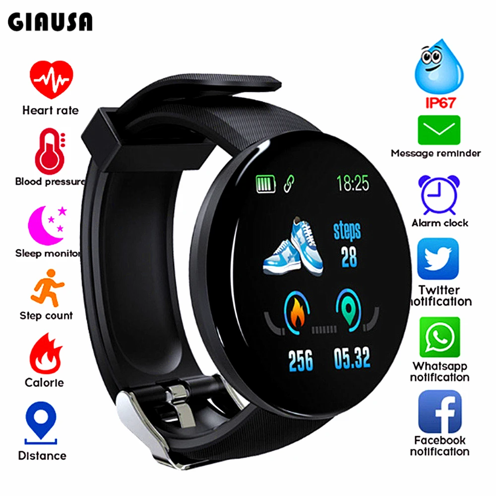 

New Bluetooth Smart Watch Men Blood Pressure Round Smartwatch Women Watch Waterproof Sport Tracker WhatsApp For Android Ios