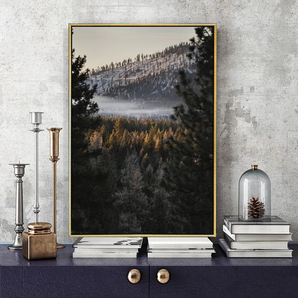 

Landscape oil painting Chinese style landscape pastoral art canvas painting living room corridor office home decoration mural