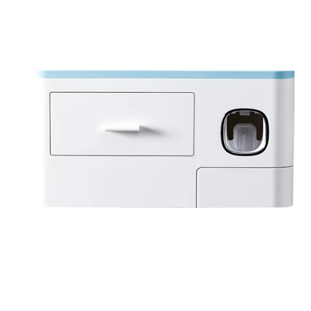 

Automatic Toothpaste Dispenser Toothpaste Squeezer Wall Mount Storage Rack Toothbrush Holder With Cup Bathroom Accessories