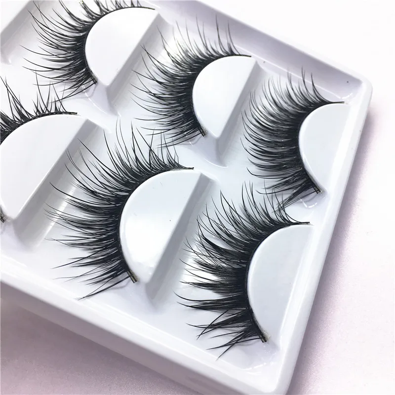 Новые 5 пар длинных накладных ресниц Fakeup 3d удлинение норки ресницы норковые для