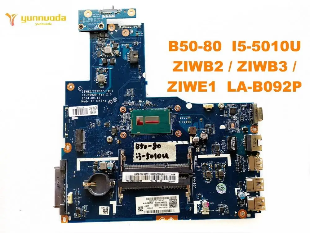 Оригинальный Для Lenovo B50-80 Материнская плата ноутбука I5-5010U ZIWB2 ZIWB3 ZIWE1 LA-B092P