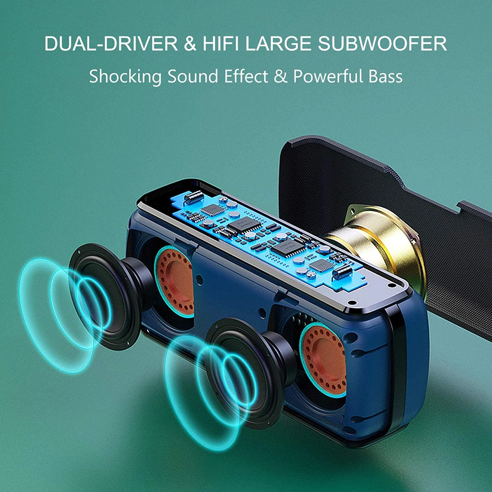 Bluetooth Speaker Mic call 60W High Power Classic Stereo TWS Subwoofer  Waterproof Bluetooths Speaker enlarge
