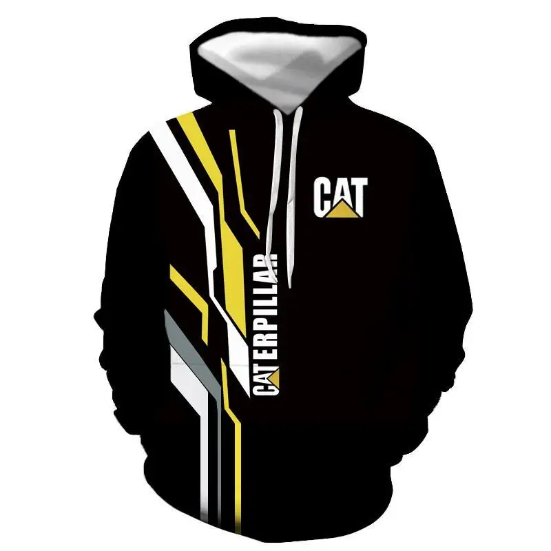 

2020 New Cat Car Logo CAT Pattern Men's Women's Fashion Hoodies Funny Harajuku 3D Printing Racing Hoodies Casual Clothing