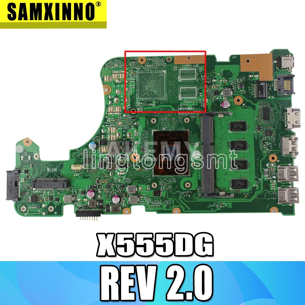 

X555DG материнская плата A6 CPU rev2.0 для For Asus X555Y X555DG X555YI Материнская плата ноутбука X555DG материнская плата X555DG тест материнской платы OK