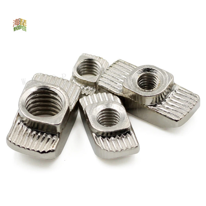 

10pcs/lot M3 M4 M5 M6 M8 Thread T Nut EU Standard Drop In T-Slot Carbon Steel for 2020 3030 4040 4545 Series Aluminum Profiles