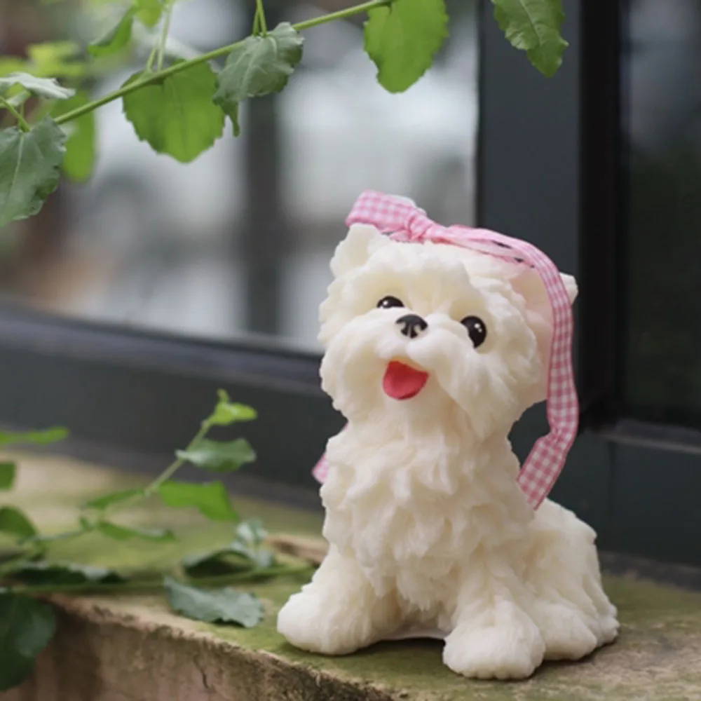 3D фотосвеча силиконовая форма для мальтийских собак Shih Tzu собака Померанская