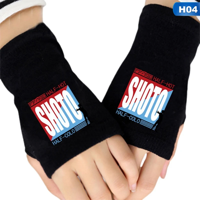 

1Pair Anime My Hero Academia Half Finger Cotton Knitting Wrist Gloves Mitten Lovers Anime Accessories Cosplay Costume Figure Toy