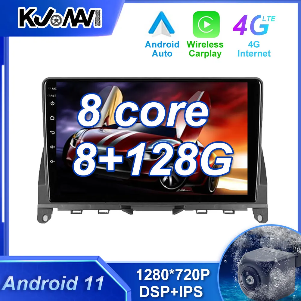

Carpaly Android 11 авто стерео радио мультимедиа автомобиль gps навигация для Mercedes Benz C klase 3 W204 S204 2006 - 2011