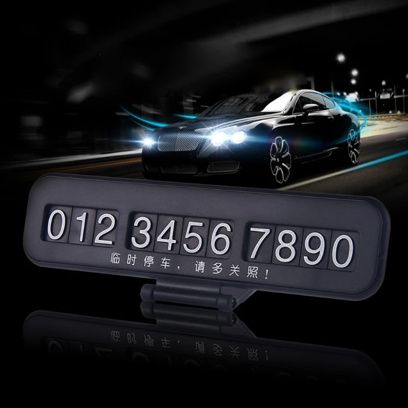 

Parking Number Plate for Temporary Stop Sign Car Styling Decorations Auto Interior Accessories for Car Owners