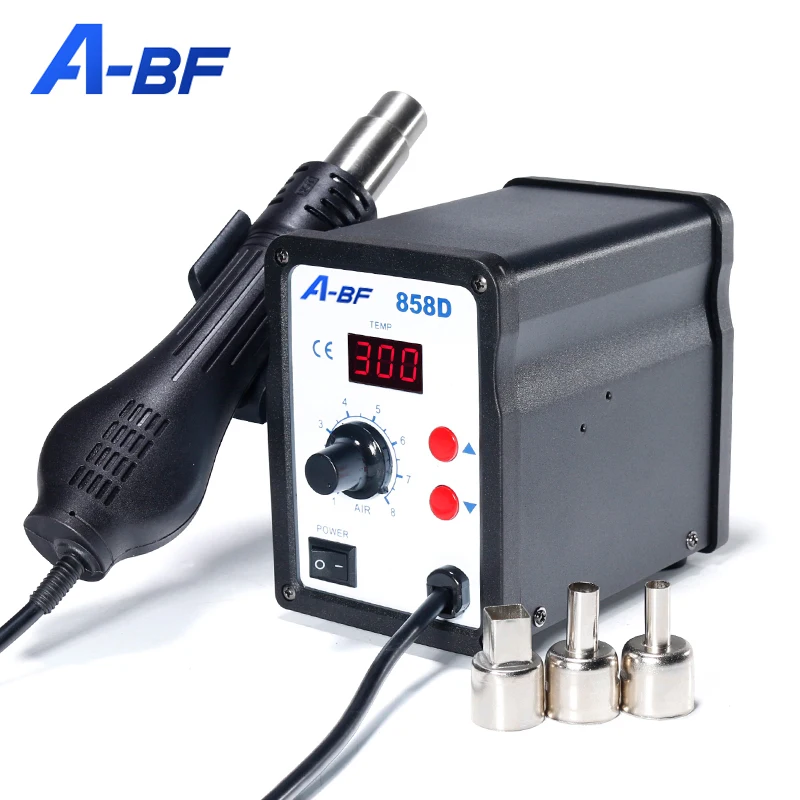 

A-BF Anti Static Rework Station Digital Display Desoldering Station Hot Air Gun Adjustable Wind Heat Gun Welding Dryer 600°C