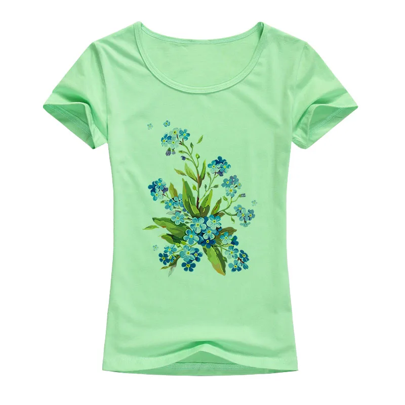Женская футболка с цветочным принтом Повседневная коротким рукавом 2019|Футболки|