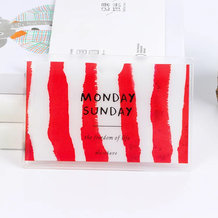 Милый женский бумажник для удостоверения личности ПВХ мужчин с рисунком