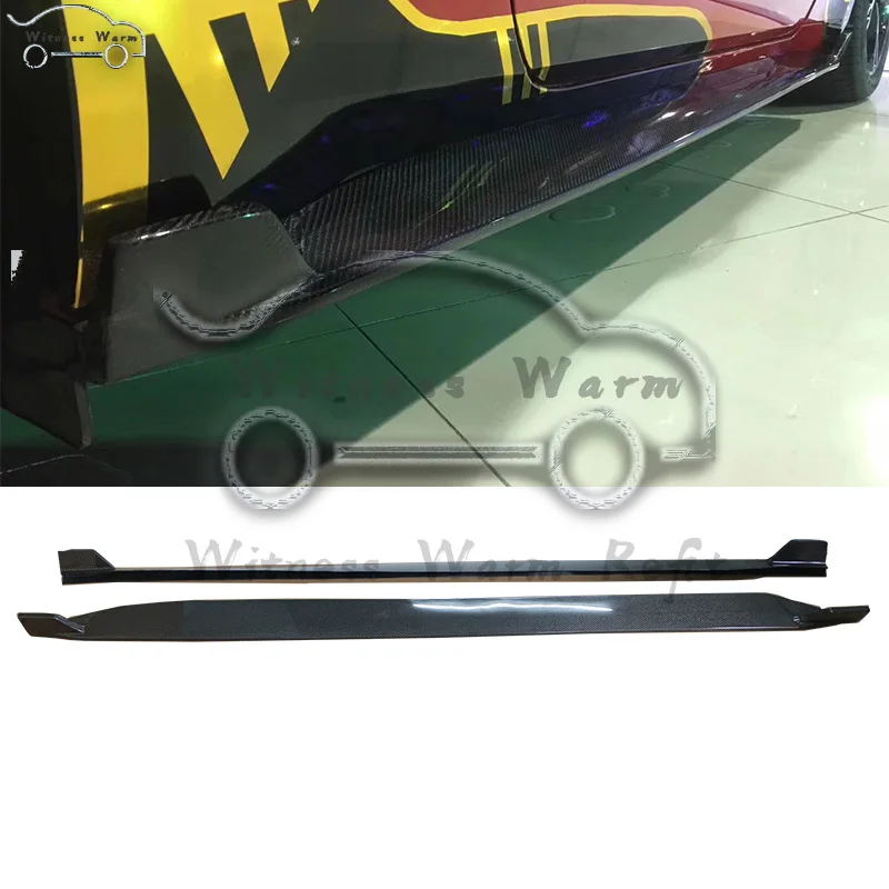 Углеродное волокно сбоку для губ разветвитель Body боковые юбки фартук Ford Mustang купе
