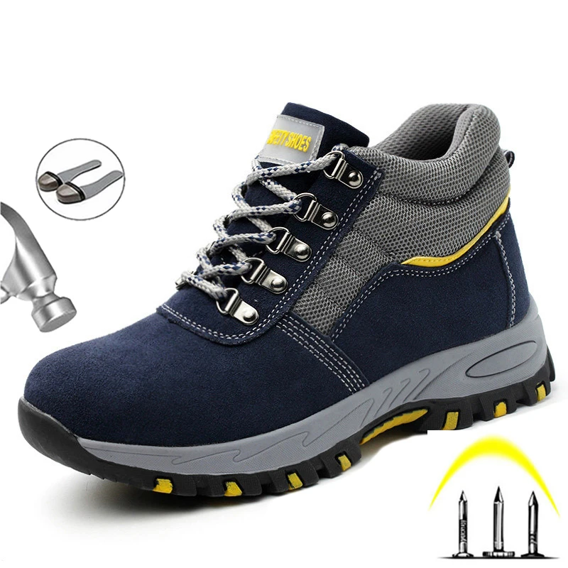 

Men Safety Work Shoes Steel Toe Cap Puncture-Proof Indestructible Work Boot Outdoor Comfortable Protect Sneakers Advisable Shoes