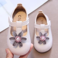 toddlers girls leather shoes sweet children floral casual flats t strap princess infants spring autumn little kids shoes 15 25
