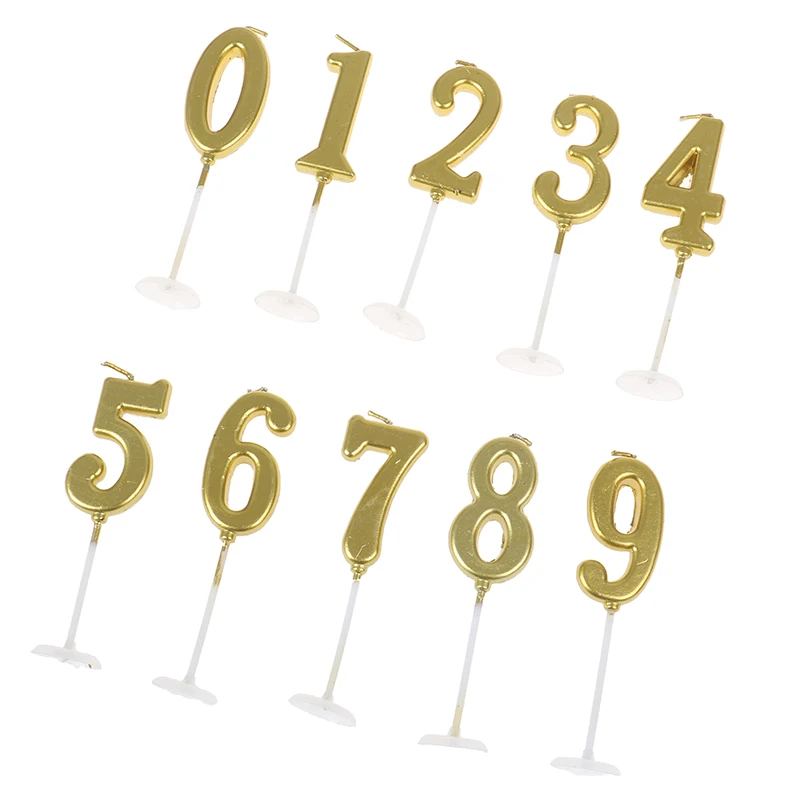 1 шт. свечи в виде цифр для свадьбы дня рождения празднования юбилея украшение