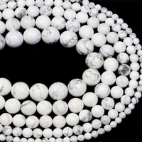 fashion round 46810 mm white turquoise beads diy loose bead for jewelry making bracelet necklace