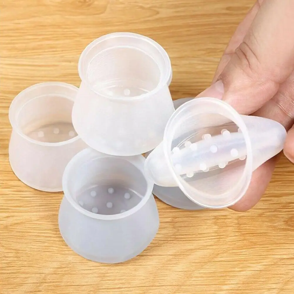 

4pcs/Sset Silicone Chair Leg Protector Silent Non-slip Protector Table Foot Chair Furniture Thickened Cover Silicone Q7J9