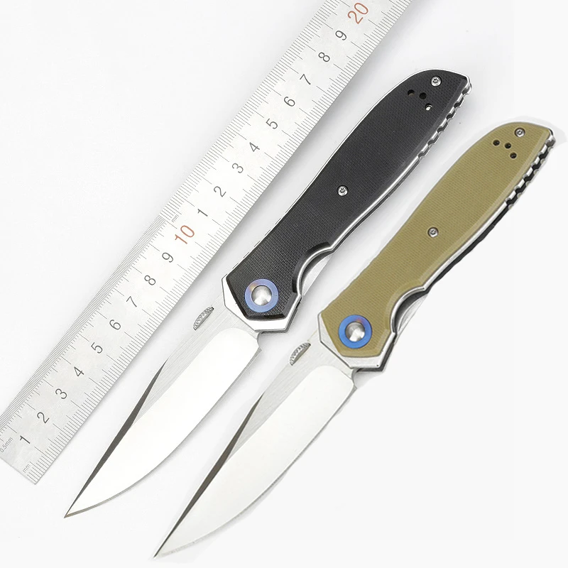 

Hot Sale folding knife G10 handle CPM20CV Blade Utility Tactical Military ball bearing knives outdoor camping edc tool