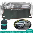 Для Toyota Corolla E170 E160 2014- 2018 Противоскользящий кожаный коврик для приборной панели накладка солнцезащитный козырек Dashmat аксессуары 2016 2017