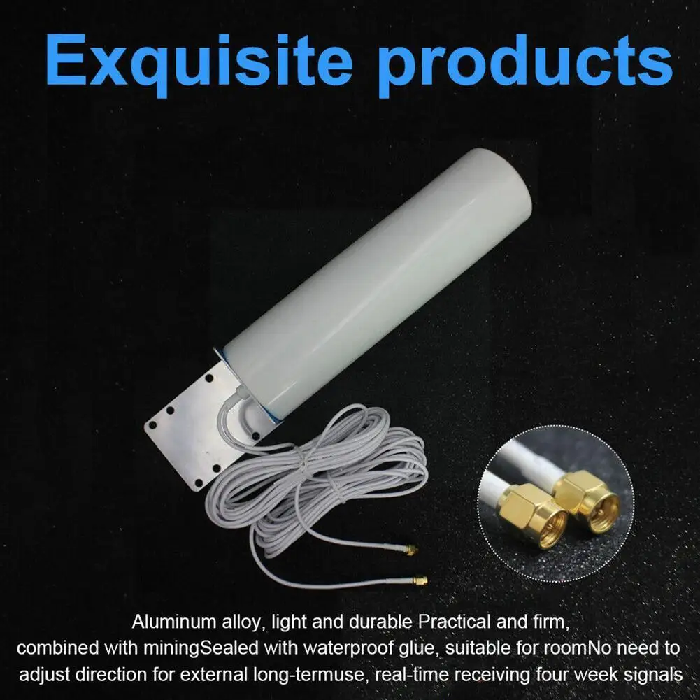 

3G 4G LTE External Antennna Outdoor With 5m Dual SlIder For 3G CRC9/TS9/SMA 4G Router Connector Modem F1I5