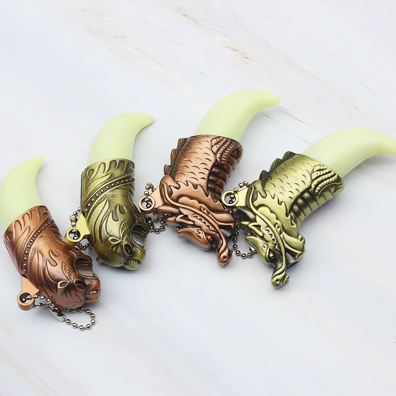 Пистолет с головой тигра зажигалка струйный турбо распылитель Бутановая газовая