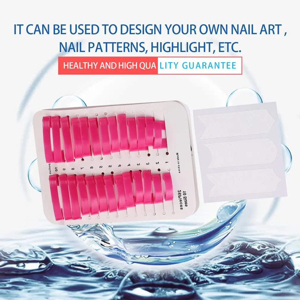 26 шт./упак. Профессиональный французский Маникюр Nail Art Наклейки Советы чехол на