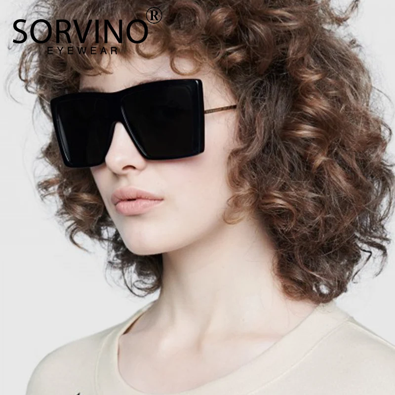Мужские большие квадратные солнцезащитные очки SORVINO в стиле ретро 2020 роскошные