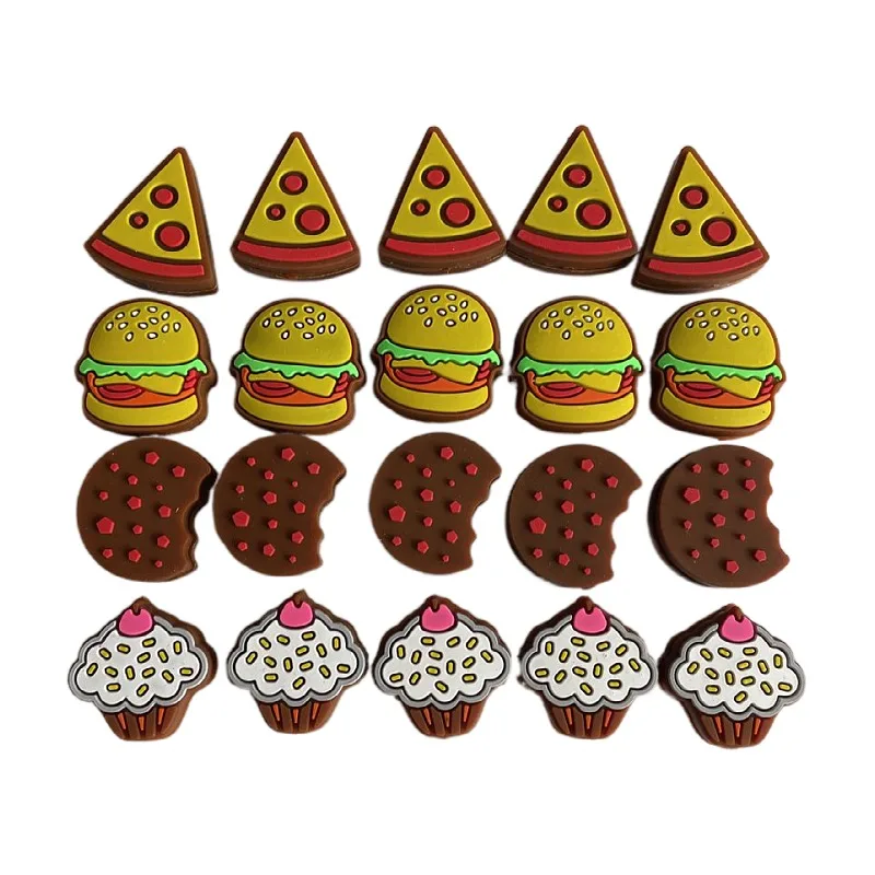 100PCS Free Shiping Hamburger Pizza Cookies Cakes Tennis Racket Vibration Dampeners Silicone NEW Tennis Racket Shock Absorber