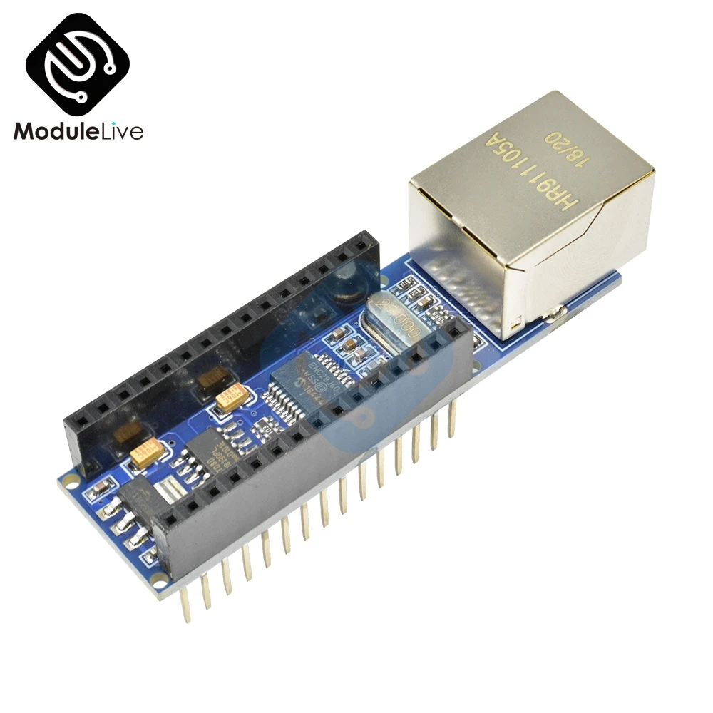 Щит Ethernet Nano V3 ENC28J60 микрочип HR911105A Модуль платы веб-сервера для Arduino 3 0 | Инструменты