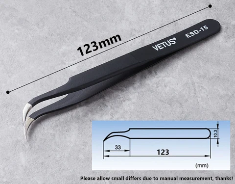 Антистатические пинцеты AGCFABS из нержавеющей стали