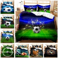 3d sports soccer bedding set boys single bed kidsduvet cover set with pillowcase teenagers bedclothes quilt cover set double