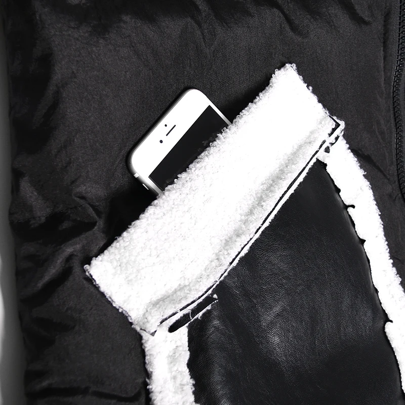 Уличное стильное плотное теплое пушистое хлопковое пальто зимнее длинное