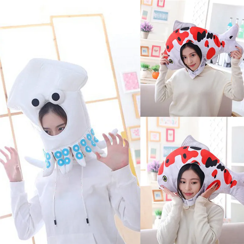 Принт с героями мультфильмов Kawaii шляпа животными косплей костюм реквизит