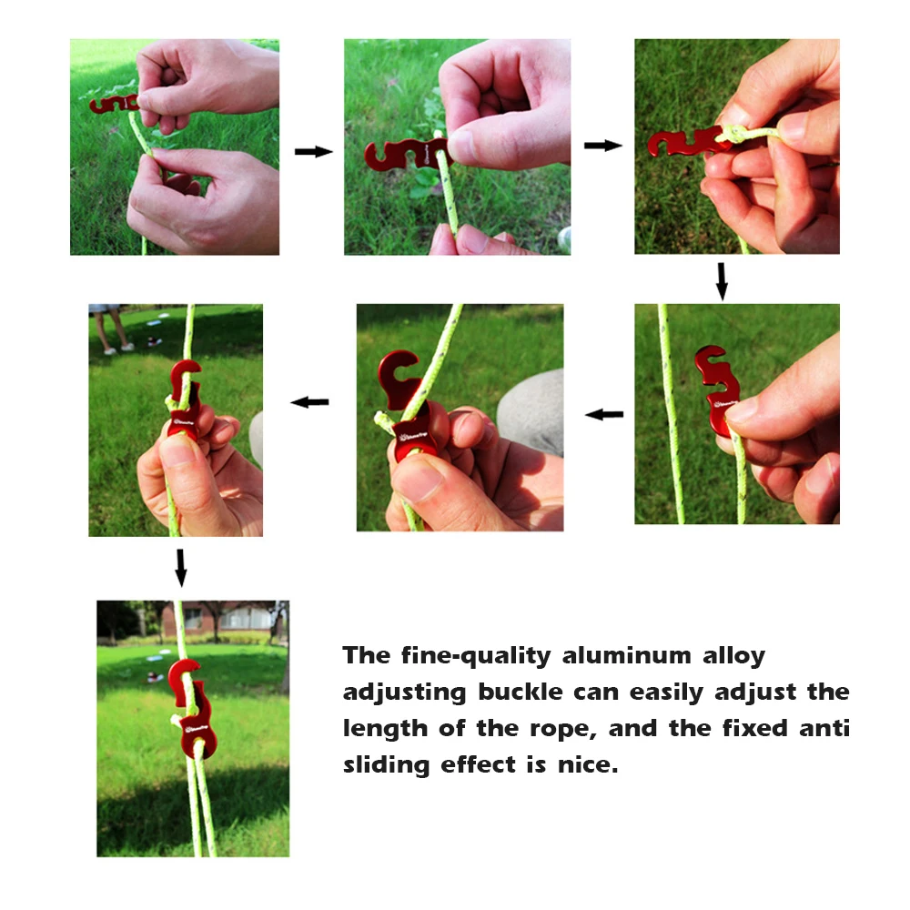 

4pcs ShineTrip Thick Tent Wind Rope Outdoor Camping Canopy Reflective Wind Rope 3mm Multifunctional Buckle Tent Accessories