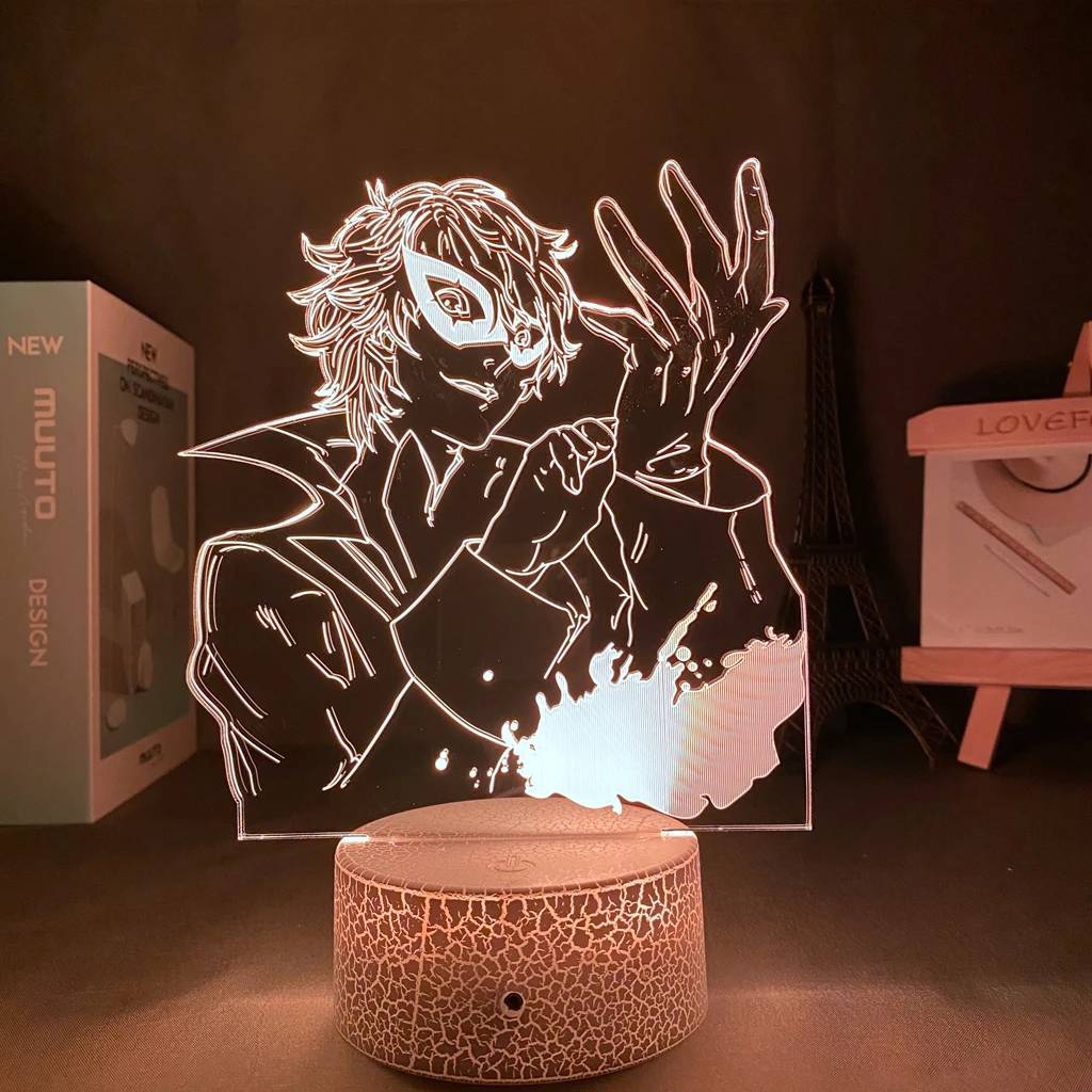 Anime Lamp Persona 5 Led Night Light for Kids Bedroom Decor Nightlight Birthday Gift Anime Gadget Room Table Lamp