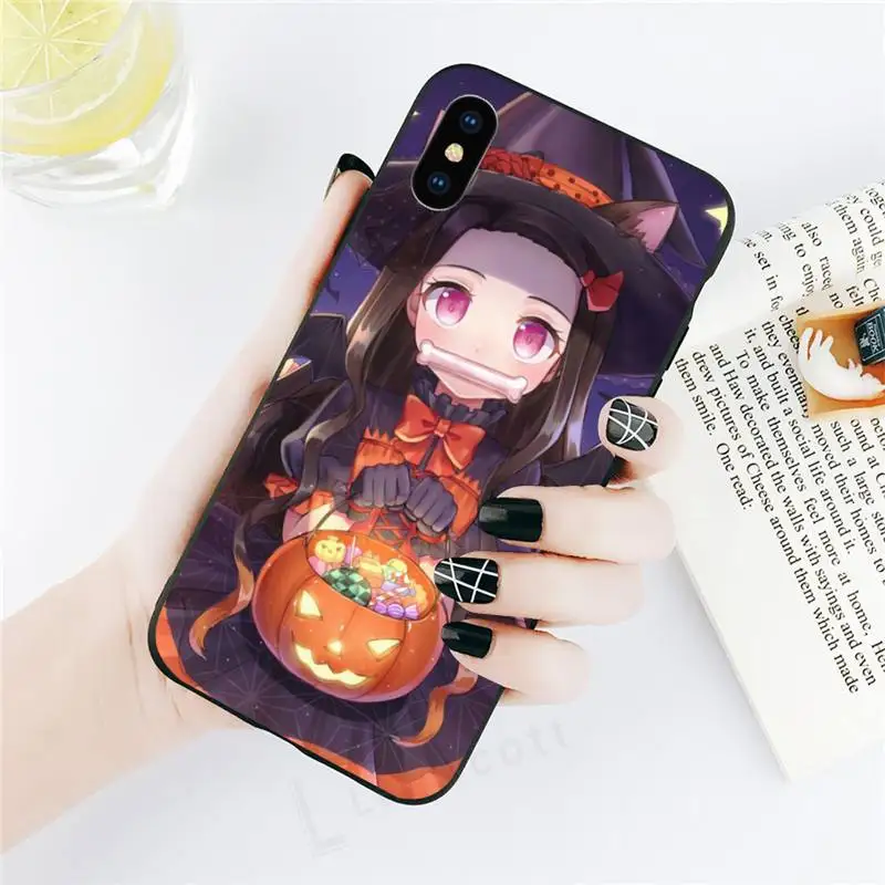 

Kamado Nezuko Kimetsu no Yaiba anime Phone Case for iPhone 11 12 pro XS MAX 8 7 6 6S Plus X 5S SE 2020 XR