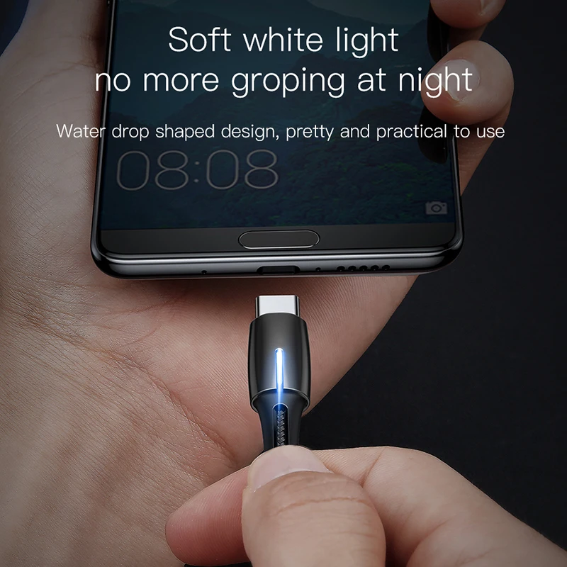 Baseus USB C type C кабель 5A Быстрая зарядка для huawei Lite Pro P20 P30 type-C кабель для передачи данных USB-C шнур для быстрой зарядки