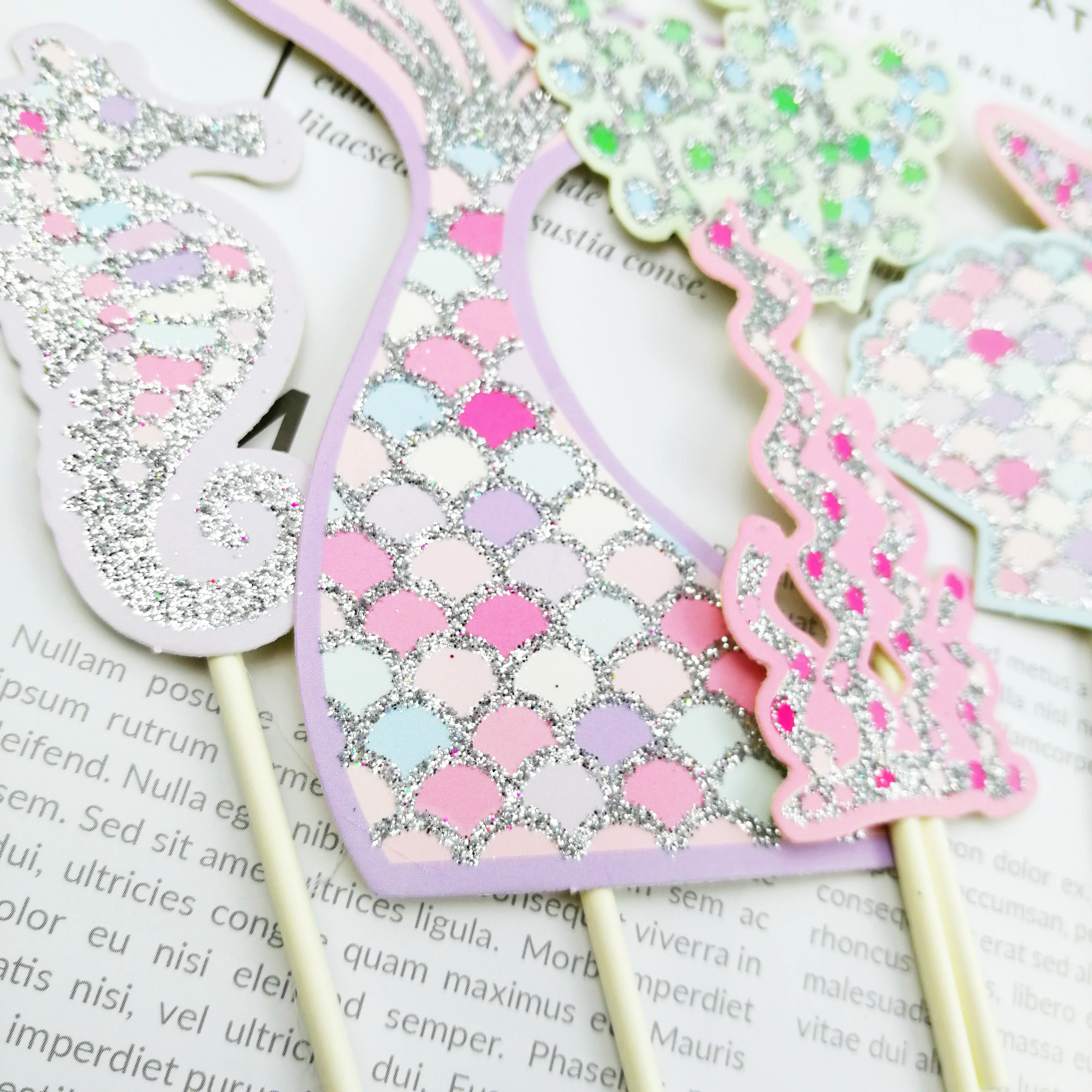 Блестящий подводный мир торт Топпер домашнее украшение торта выпечки детей день