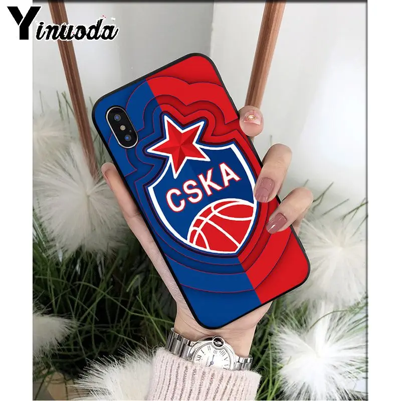 A8 Yinuoda PFC ЦСКА, мягкий черный чехол из ТПУ для телефона iPhone 5 5Sx 6 7 7plus 8 8Plus X XS MAX XR - Цвет: A8