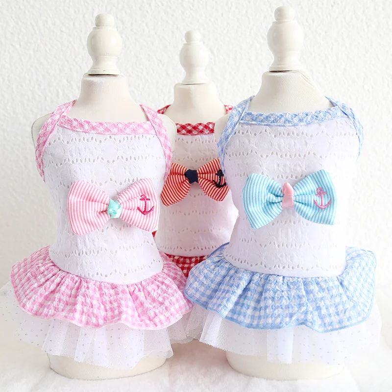 

Платье для кошек и собак, летняя одежда для домашних животных, одежда для собак, чихуахуа, Йорк, Мальта, померанский пудель, Бишон, юбка, наряд