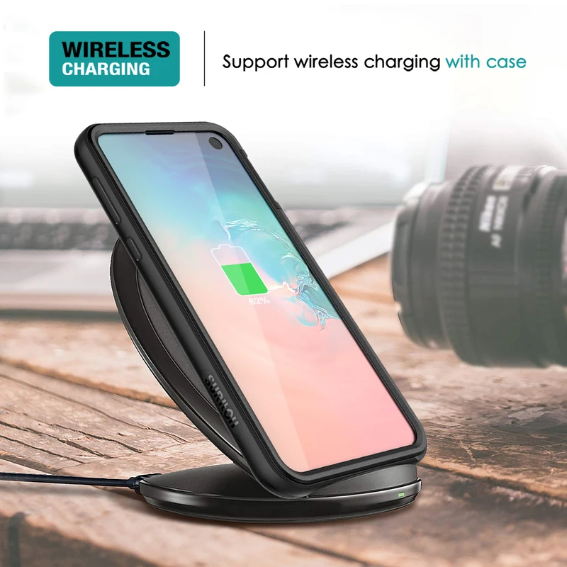 Для Samsung S10e 2 в 1 противоударный чехол-бампер со встроенным защитным экраном