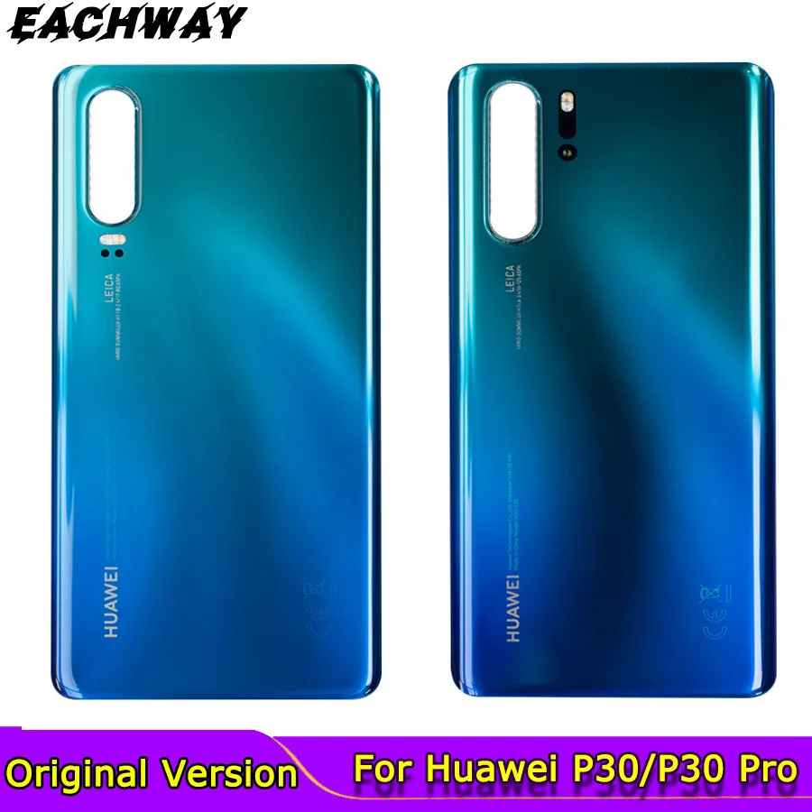 Huawei P30 Задняя крышка батареи стеклянная дверь Корпус чехол ELE L09 L29 для Pro с клеем VOG
