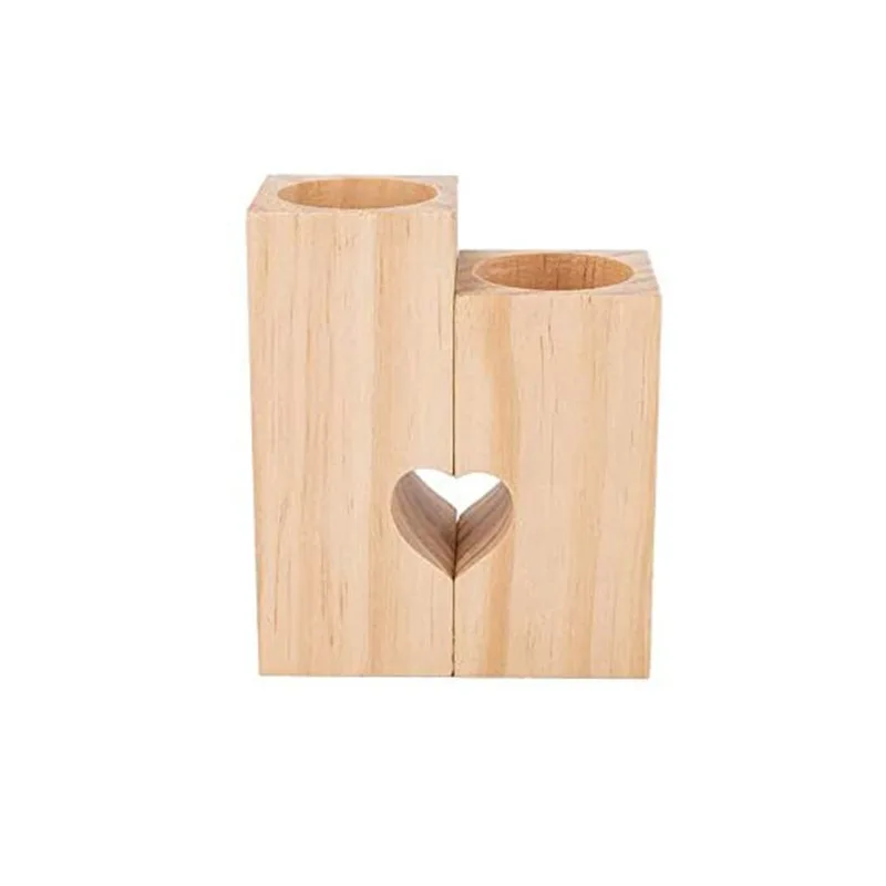 

Home Decoration Accessories for Living Room Christmas Decoration Creative Wooden Candlestick House Warming Gift Woondecoratie D